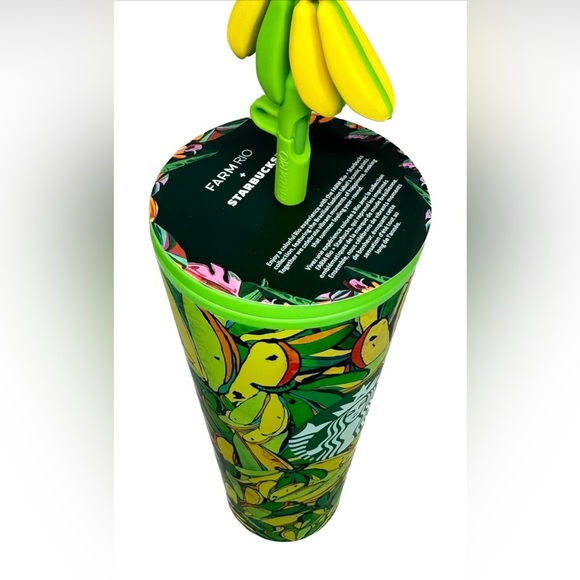 Starbucks X FARM RIO Limited Edition 24 Oz Cold Beverage Tumbler with Straw NWT - Picture 2 of 10